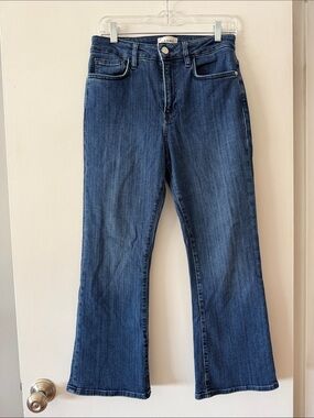 FRAME Le Crop Mini Boot Thunderstorm Wash Jeans Kick-flare silhouette Size 29